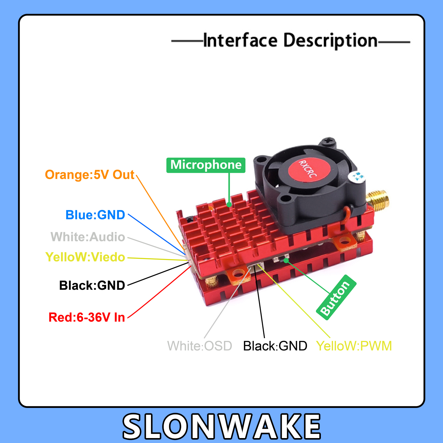 SLONWAKE 5,8G 2W VTX FPV 1800T – Drone Camera Bewertung und Preis
